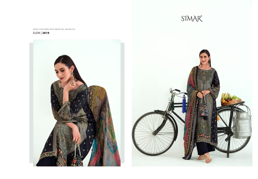 Ellen Vol 3 By Glossy Pakistani Style Pashmina Dress Material Wholesale Price In Surat
